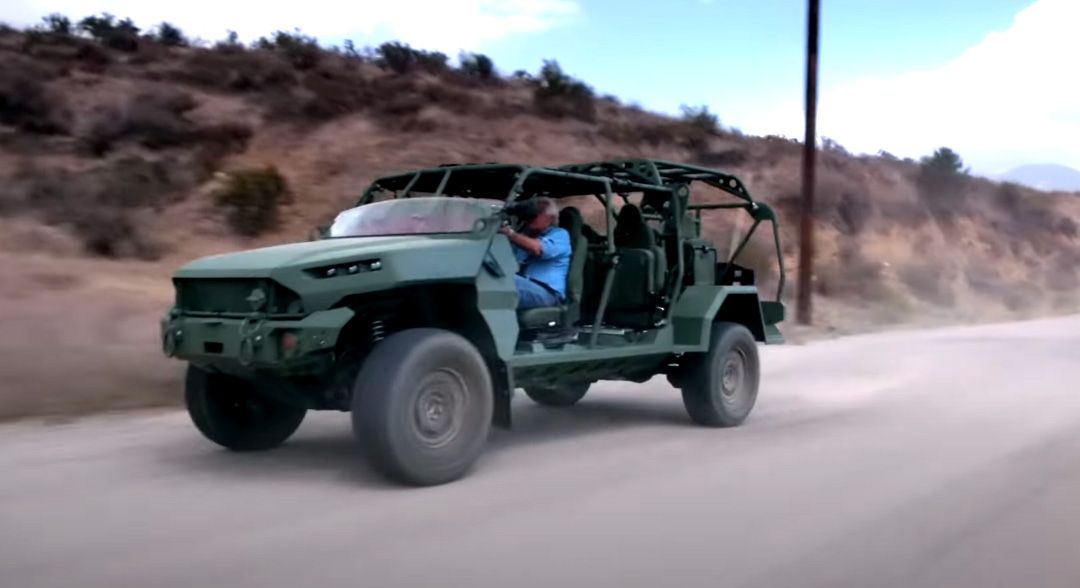 Jay Leno Goes Militaristic Driving A Gm Defense Infantry Squad Vehicle