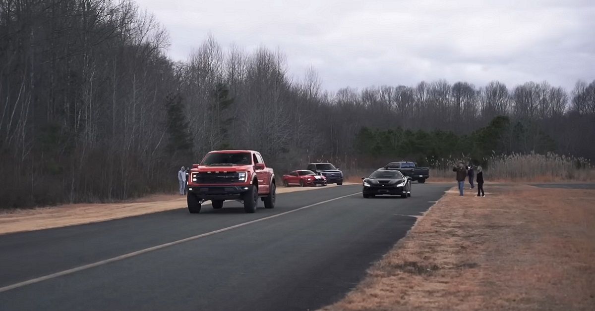 A Ford F Raptor R Makes A Ferrari F Tributo Sweat In This Epic