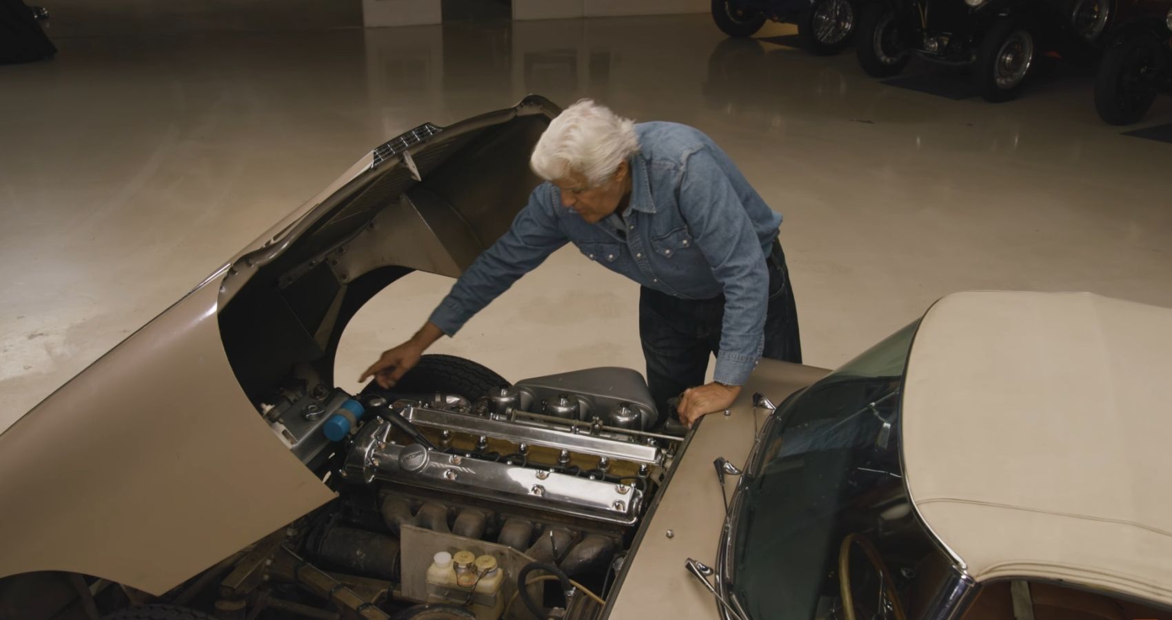 Jay Leno Shows Off His Sensational 1963 Jaguar XKE Barn Find After A