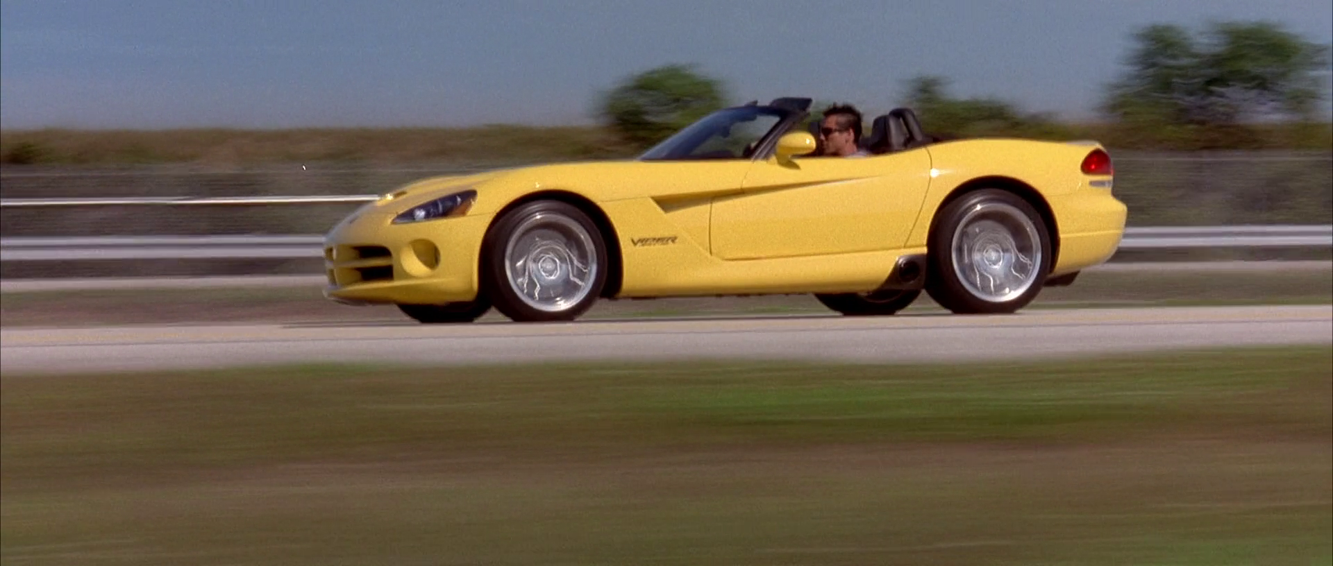 Yellow Dodge Viper From Fast and Furious On The Move