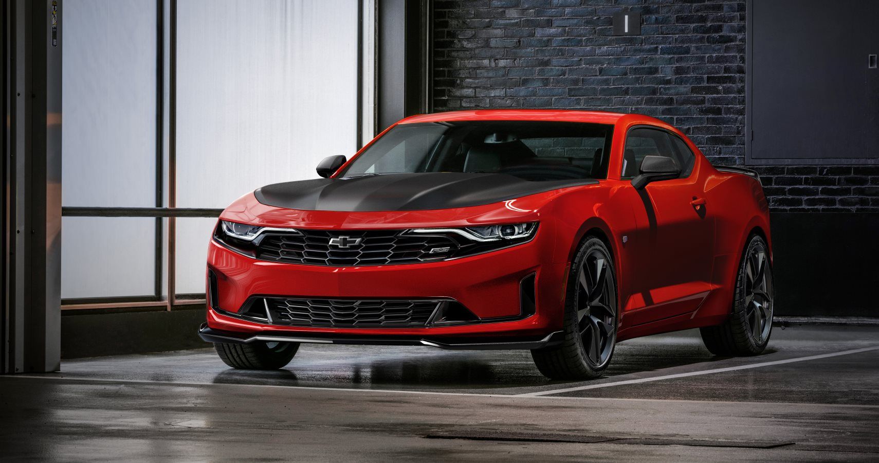 2019 Chevrolet Camaro 1LE 4-cylinder - Red, Front 3/4 View