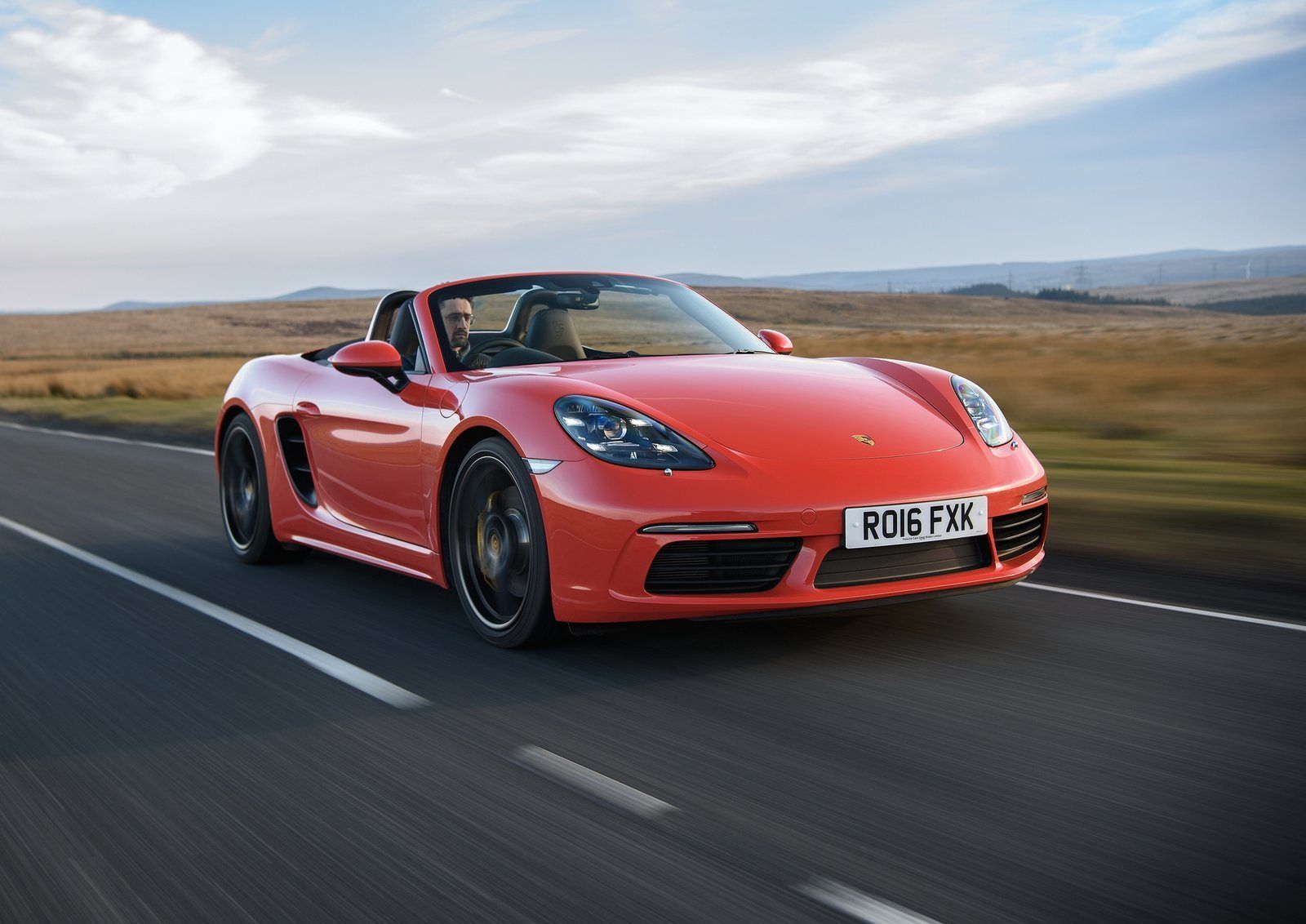 2017 Porsche Boxster on the road