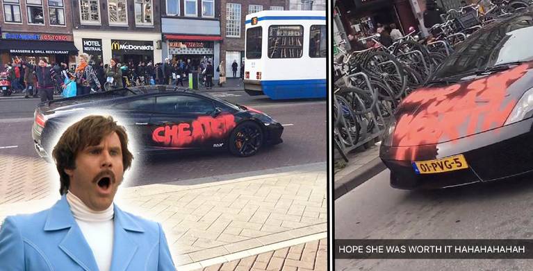 20 pictures of cars that were vandalized with paint