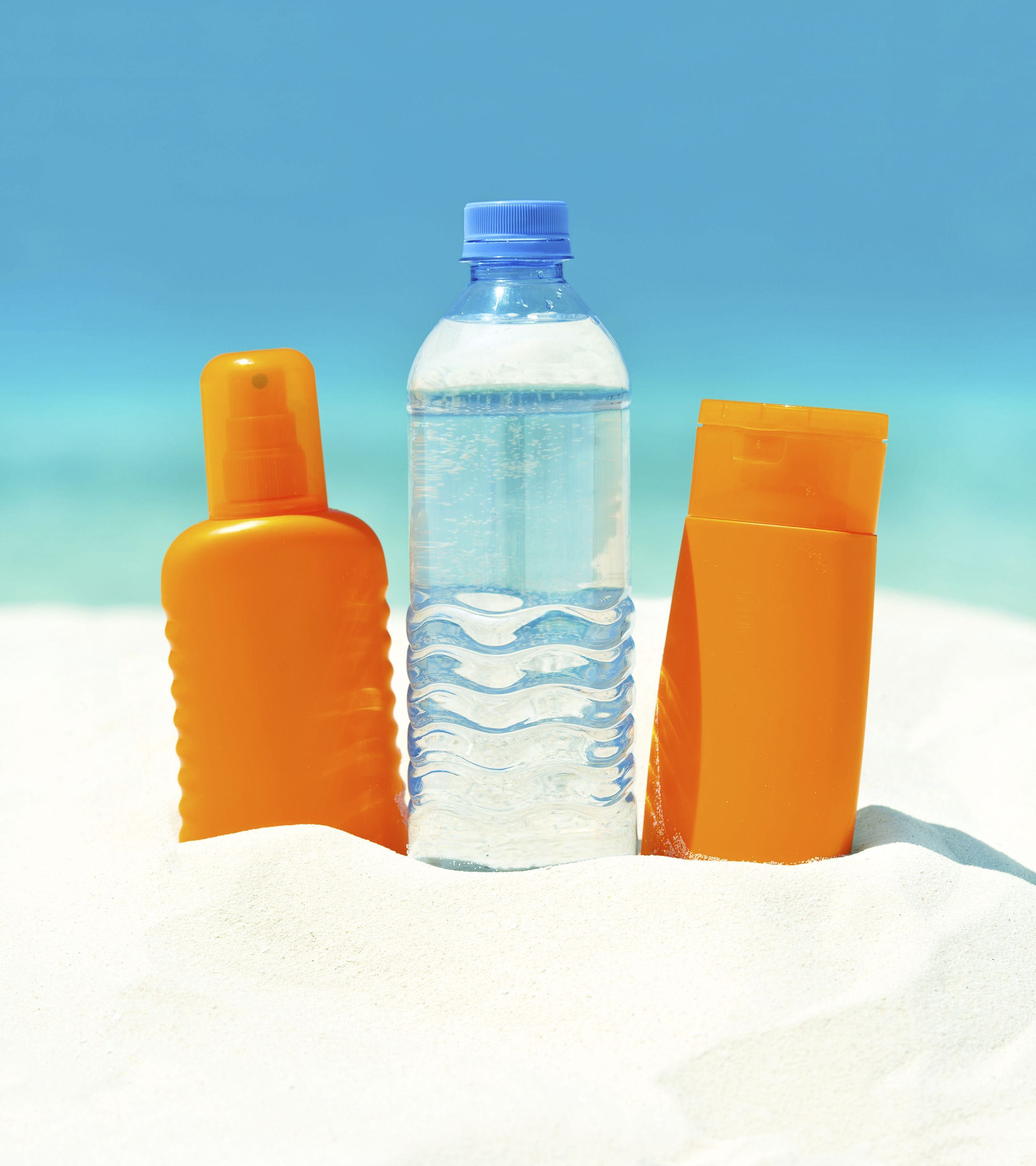Sunscreen and Water