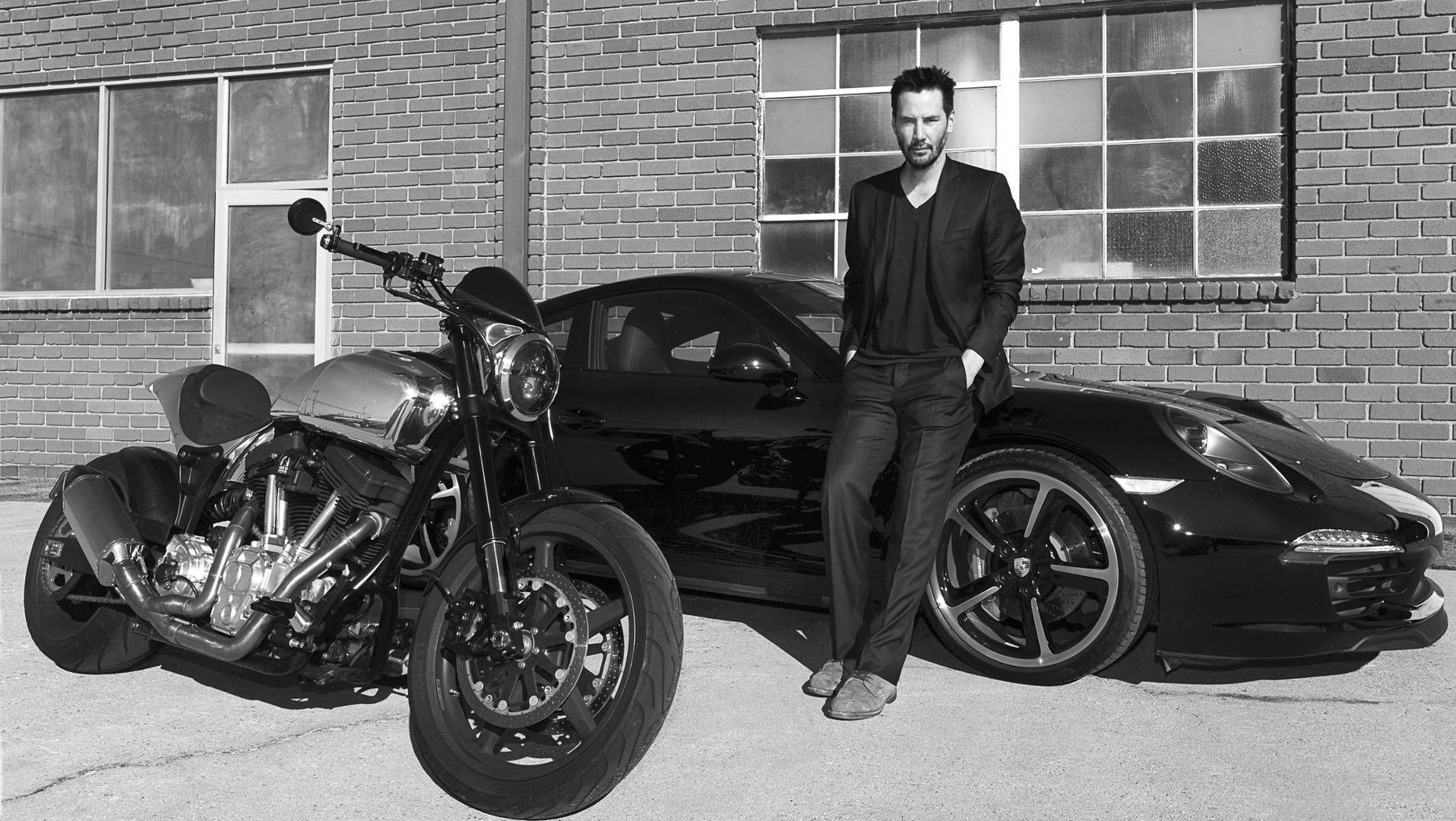 Keanu Reeves with Porsche 911