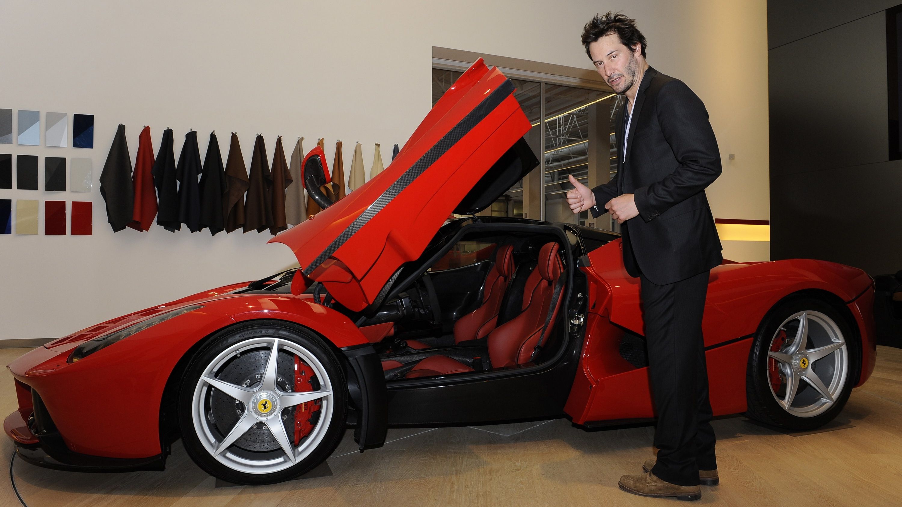 Keanu Reeves with Ferrari