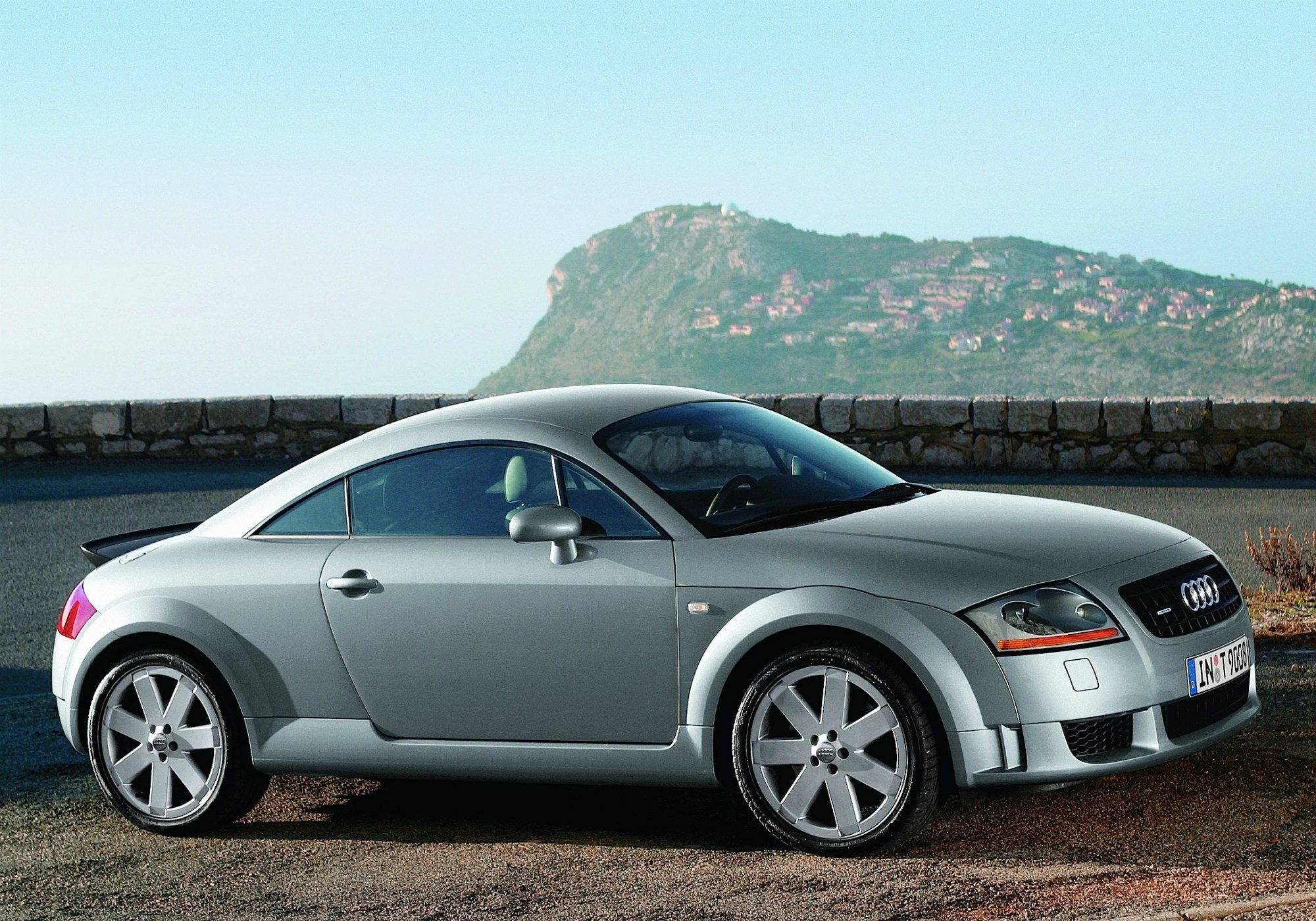 Silver 2003 Audi TT Parked Side View