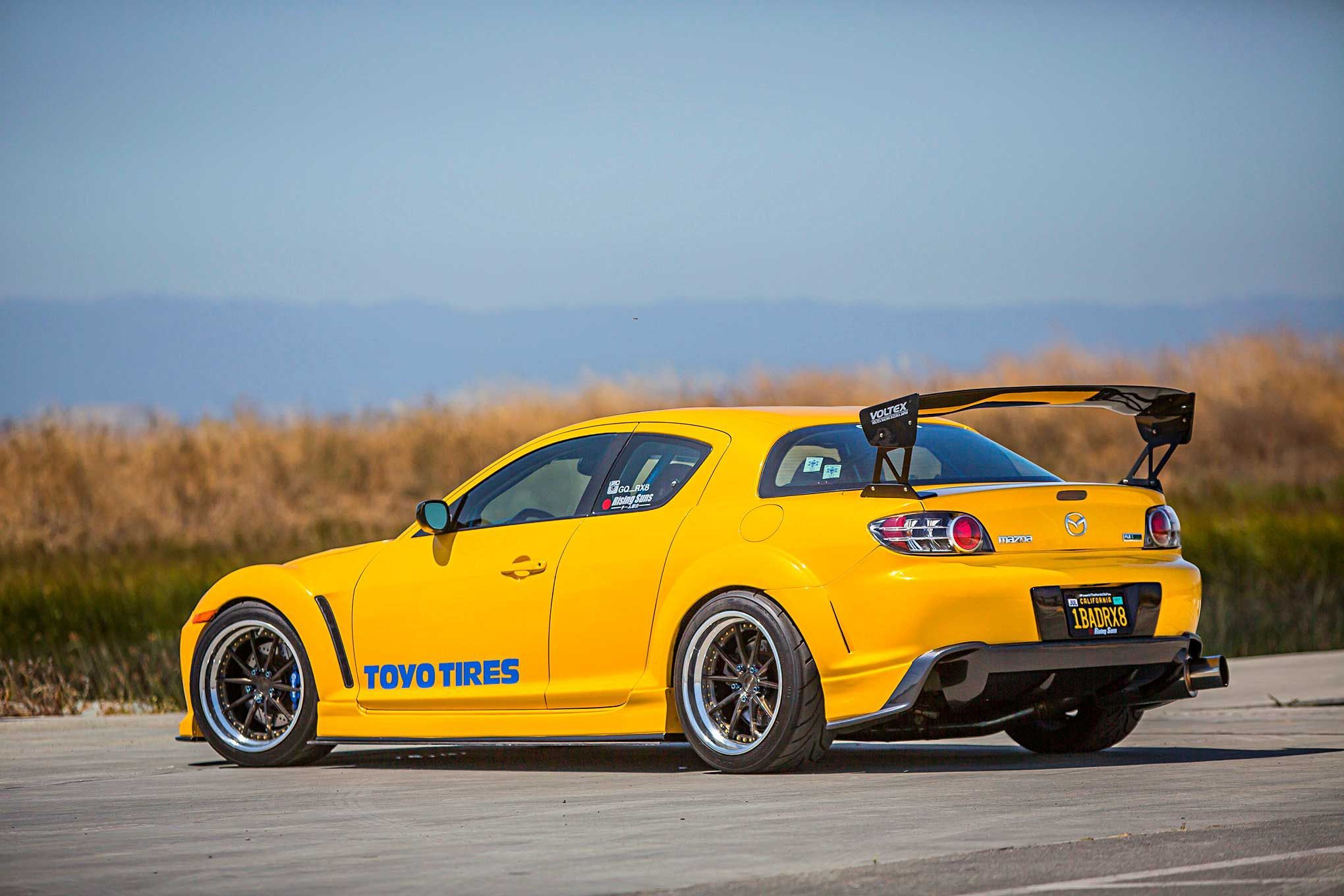 2004-mazda-rx-8 (Yellow)-with mazdaspeed-side-skirts - Rear