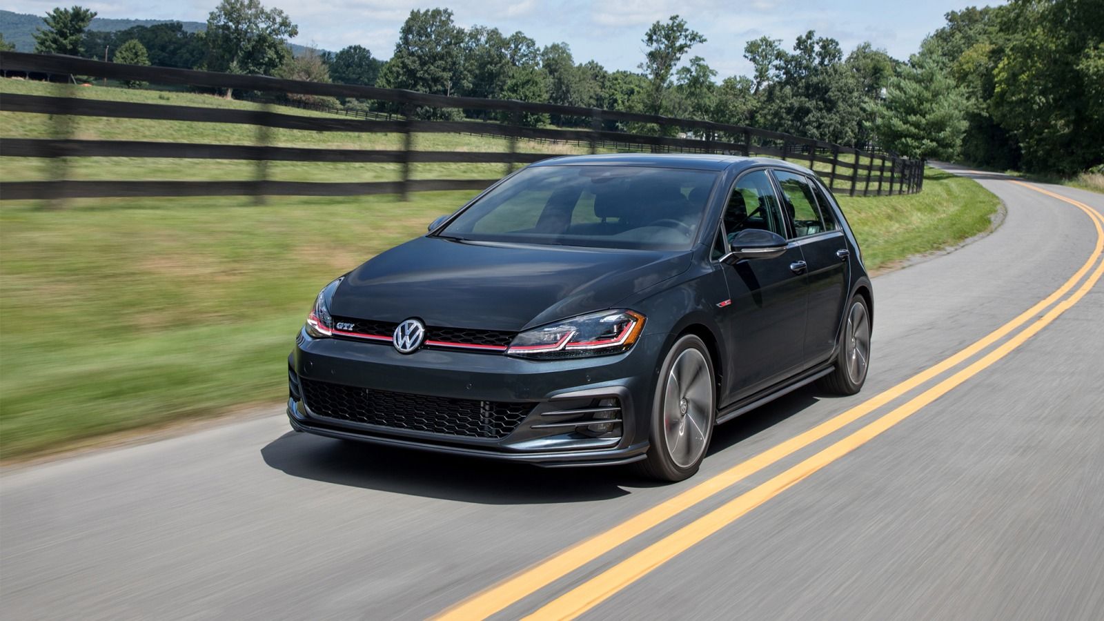 2018 VW Golf driving down the road