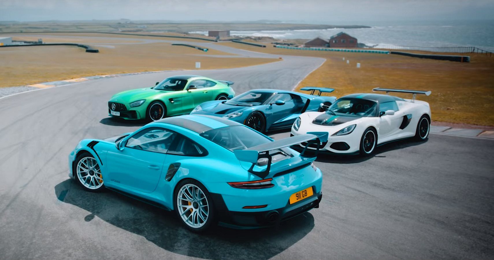 Watch Ford GT, Porsche 911 GT2 RS, AMG GT R, & Exige Cup Race