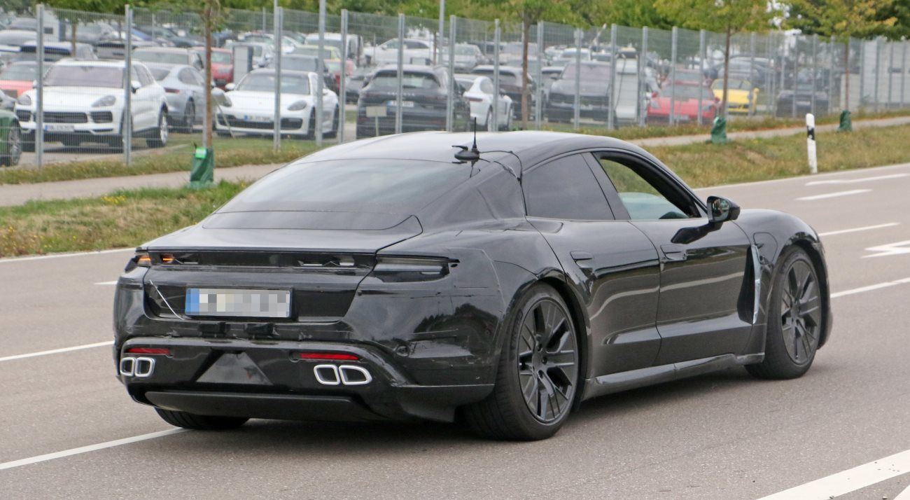 Porsche’s Taycan Spotted With No Camouflage & Newly Implemented Taillight Strip