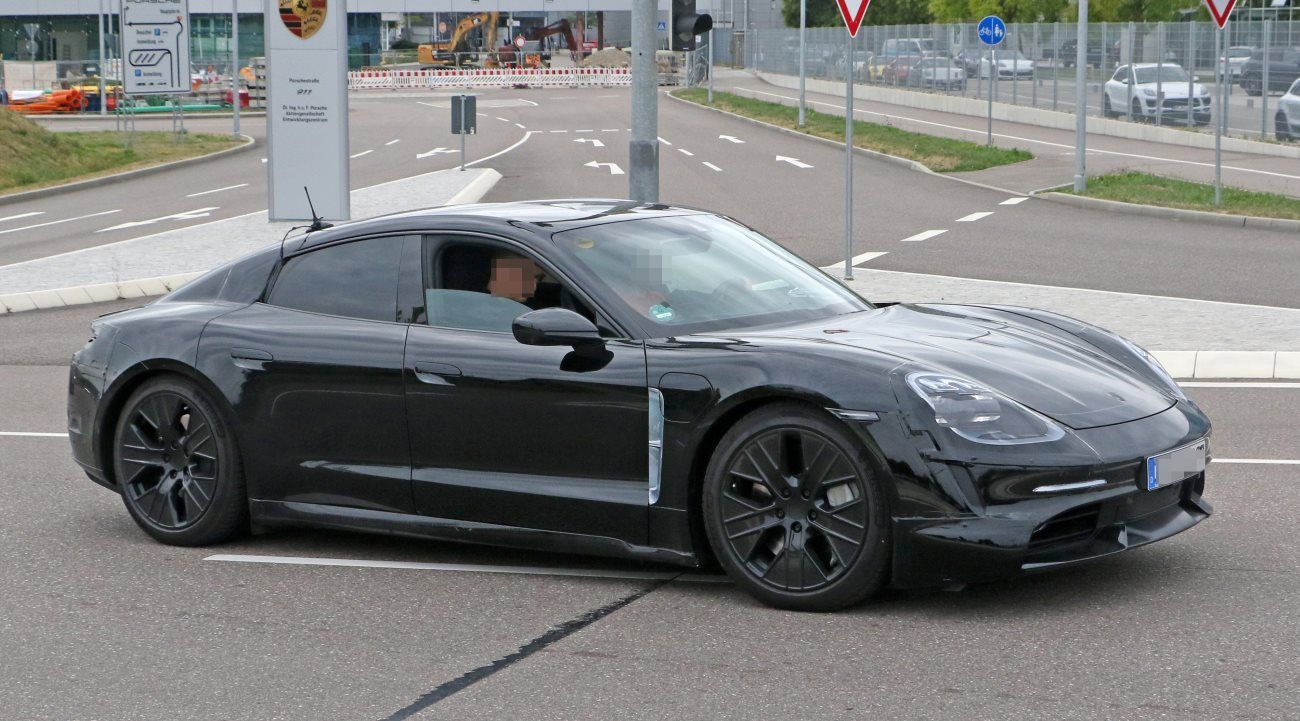 Porsche’s Taycan Spotted With No Camouflage &amp; Newly Implemented Taillight Strip