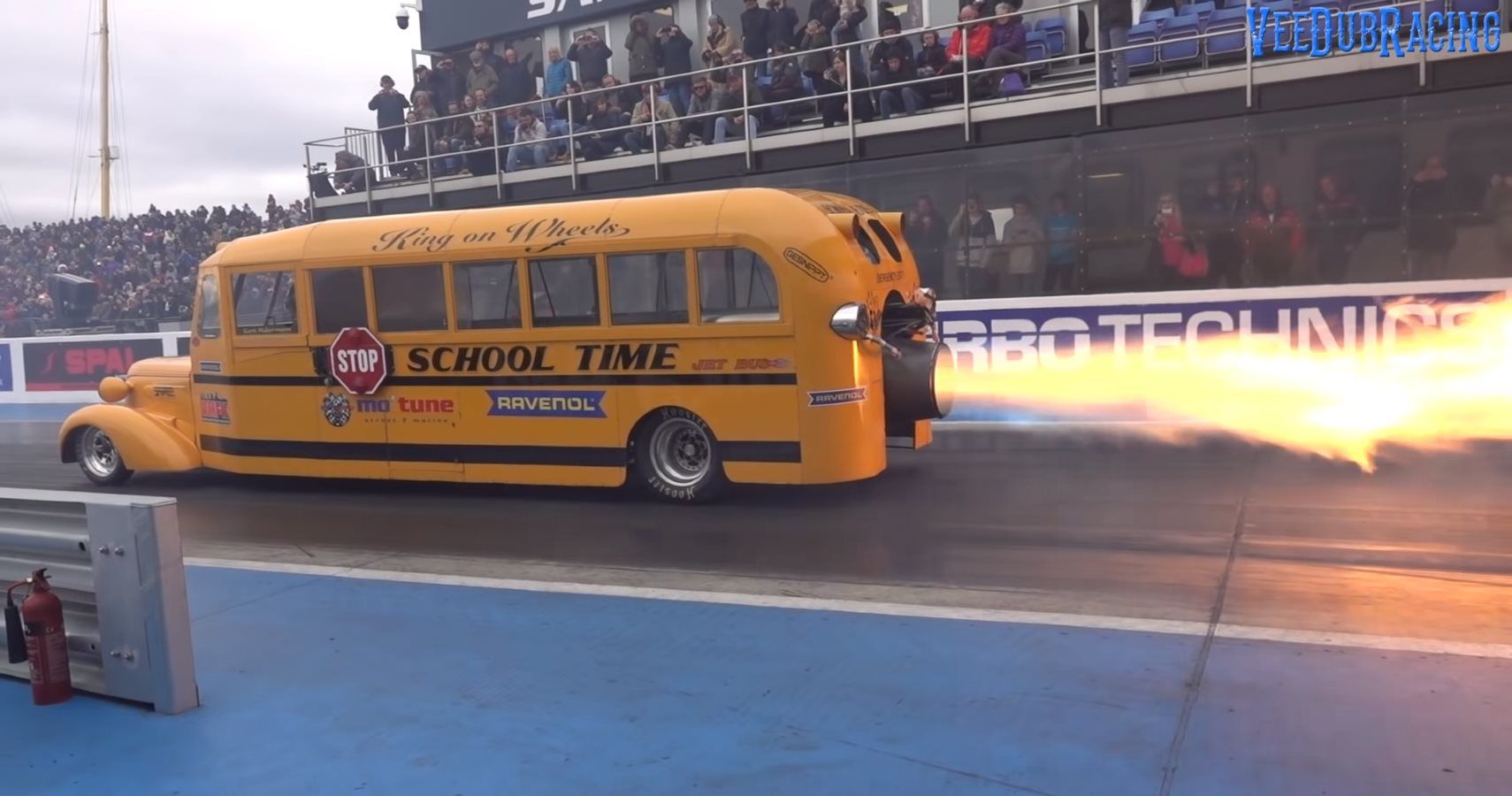 Watch A Tricked Out Bus Own The Drag Strip