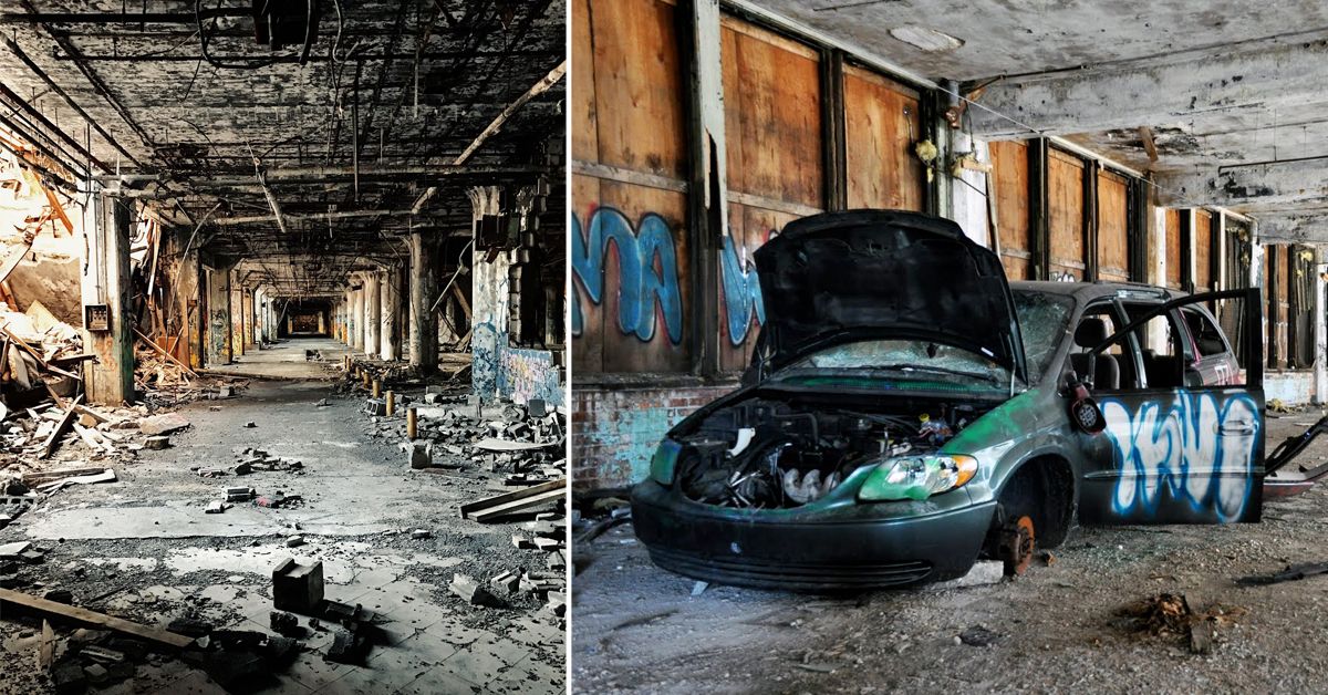 20 Photos Of Cars And Dealerships In Detroit That Were Left Behind