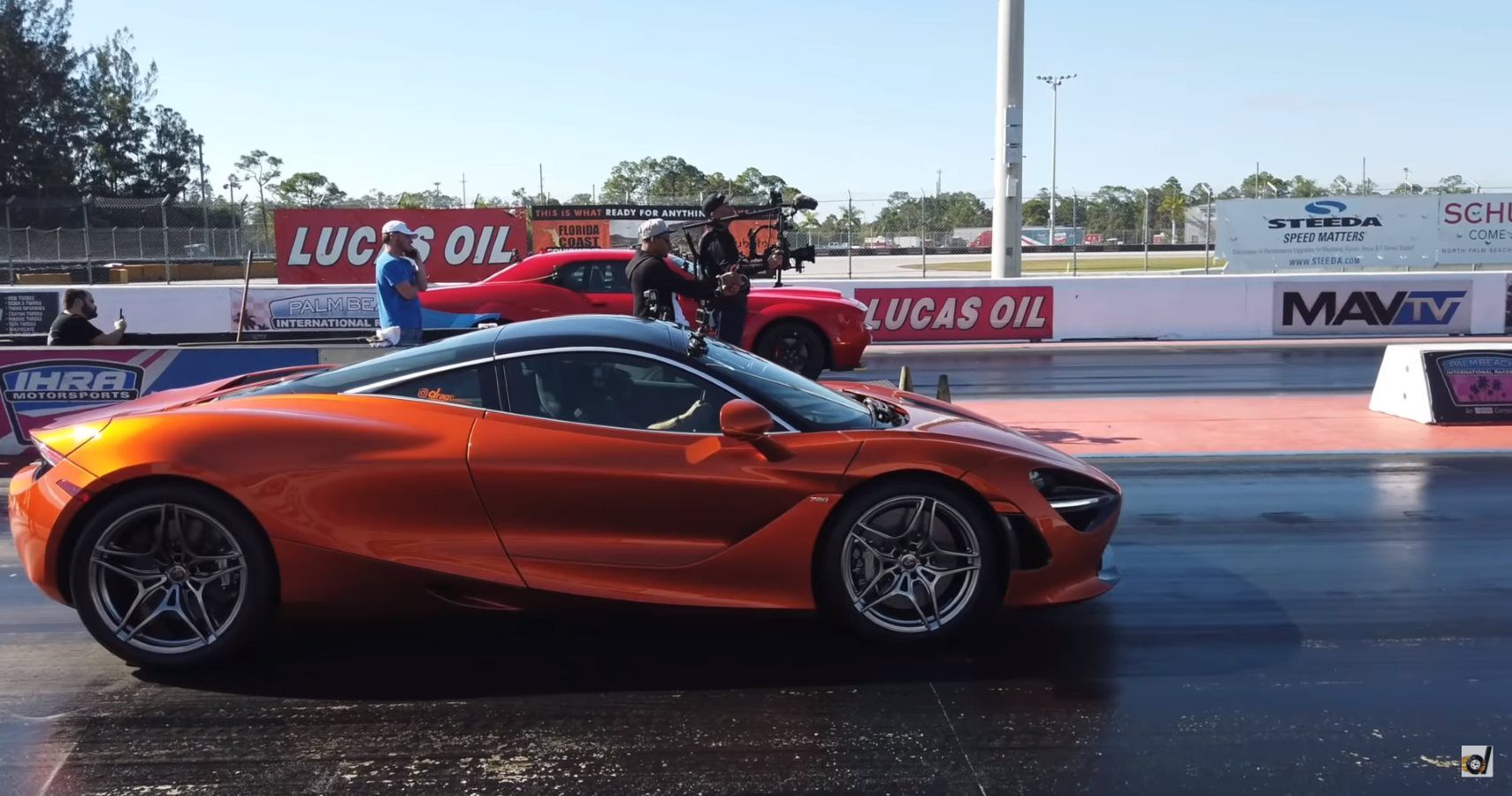 Watch: McLaren 720S Beat A Tuned Dodge Demon In Drag Race