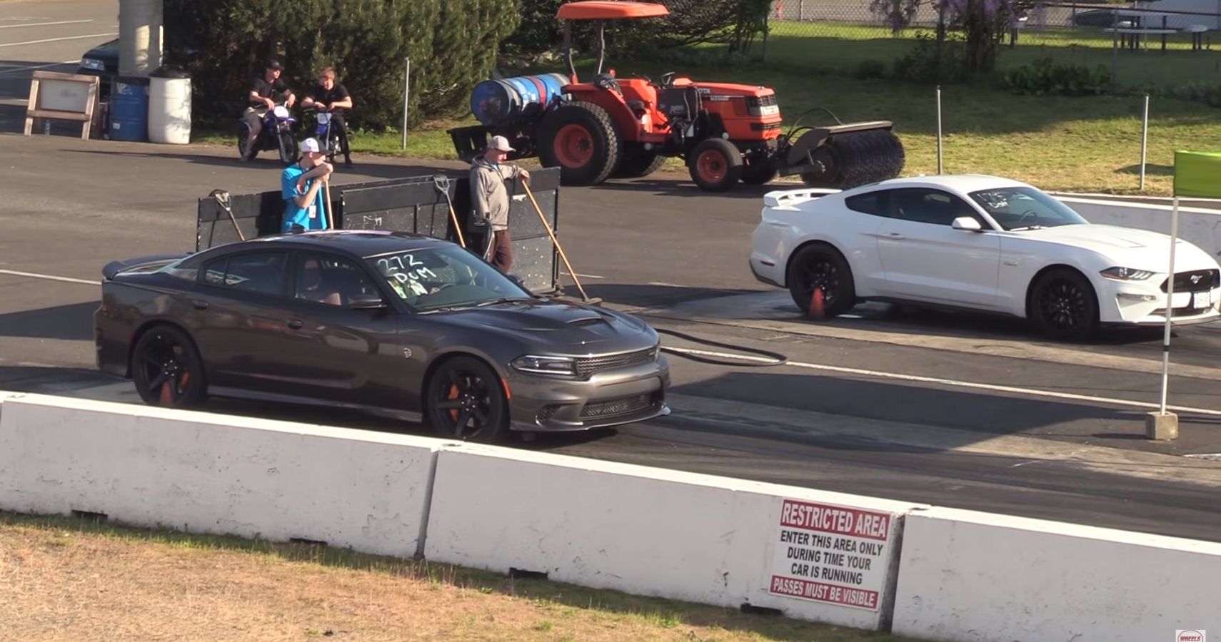 Watch A Hellcat Race Mustangs & Dodge Demon In Drag Action