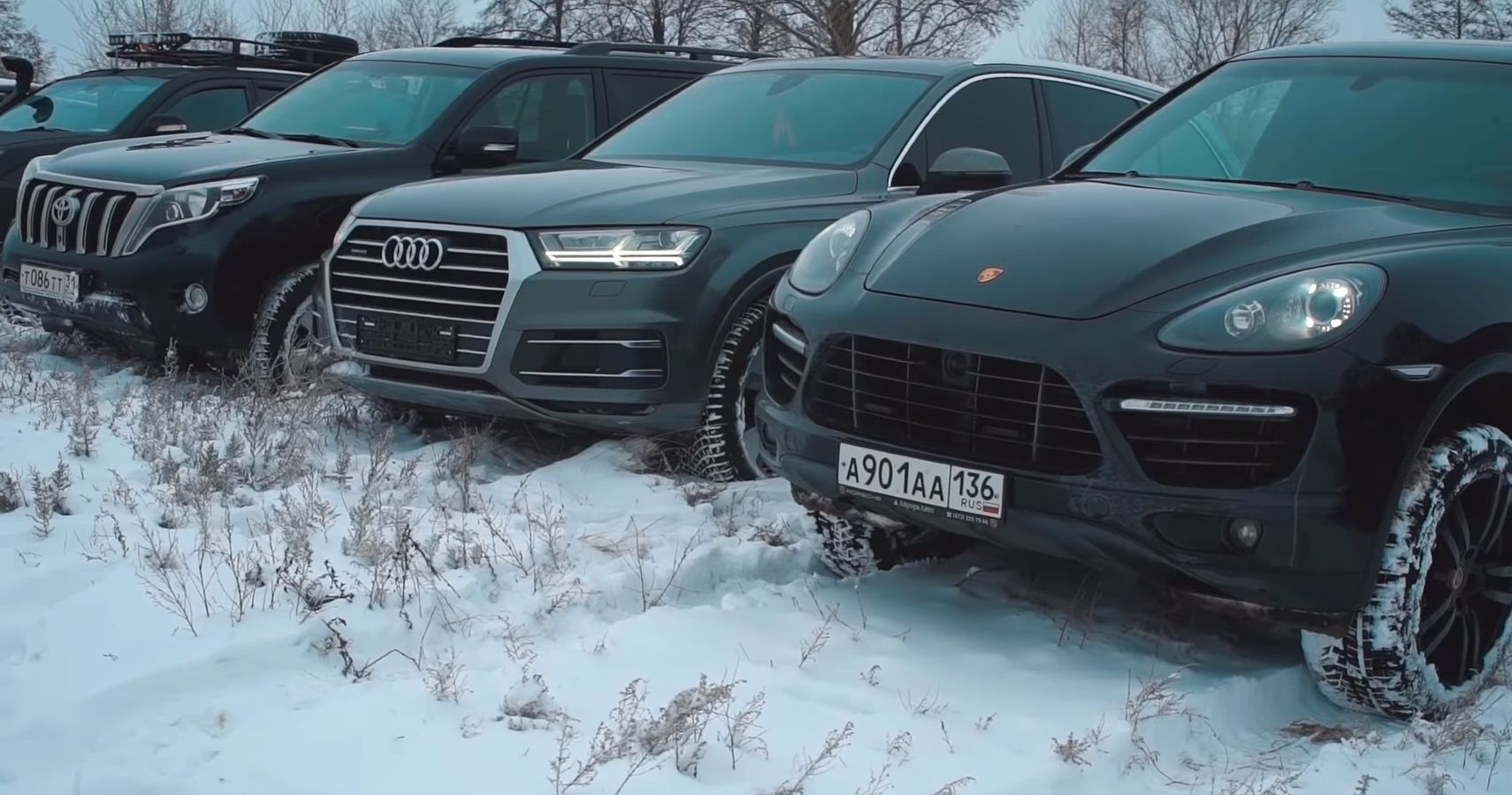 Watch Luxury SUVs Compete With Their Rugged Competition Race Up A Snow-Filled Hilltop
