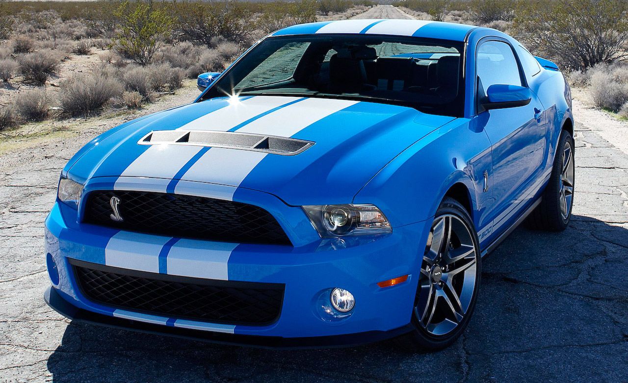 2010 Ford Shelby GT500 Blue White