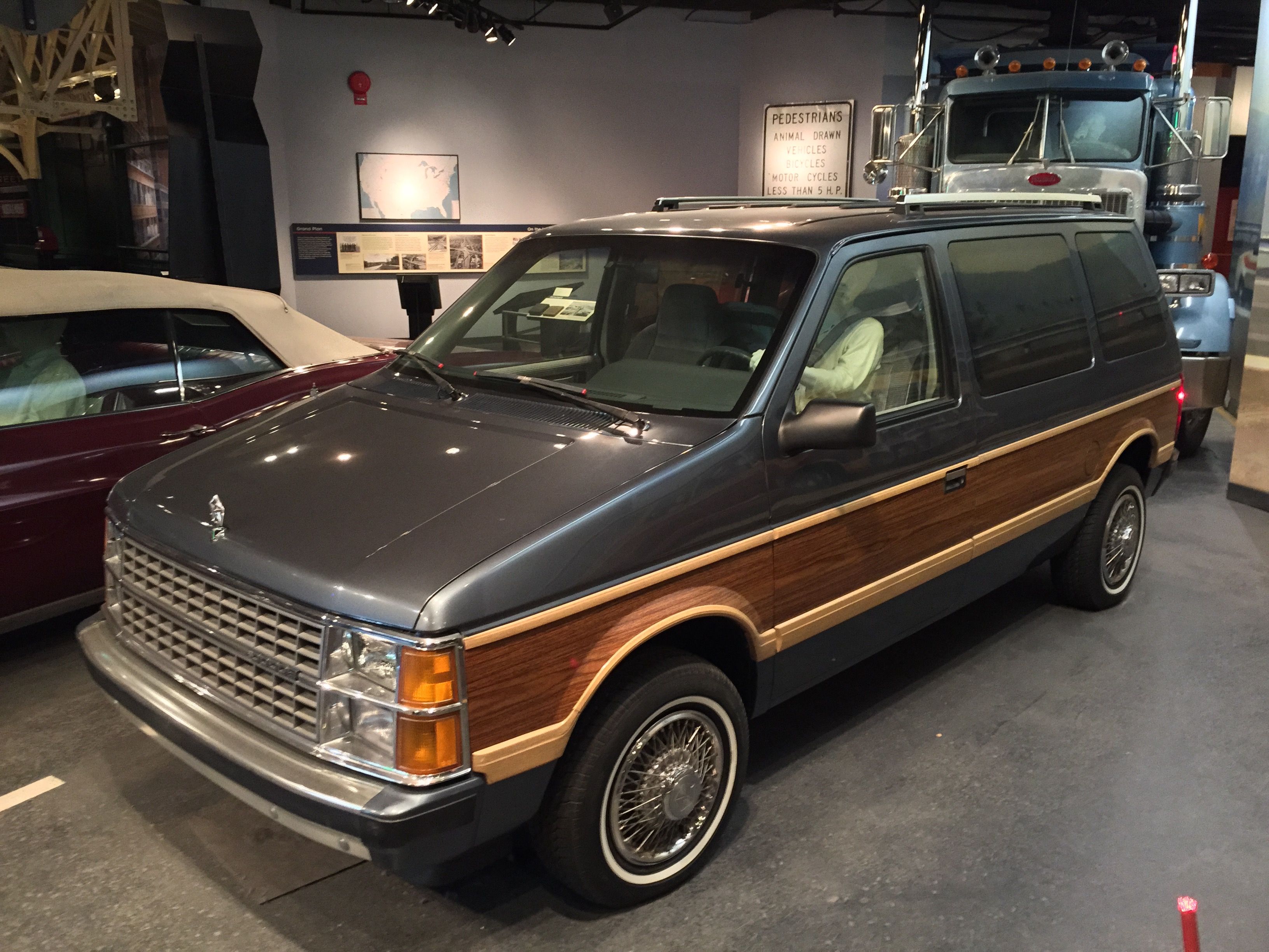 1986 Dodge Caravan on display