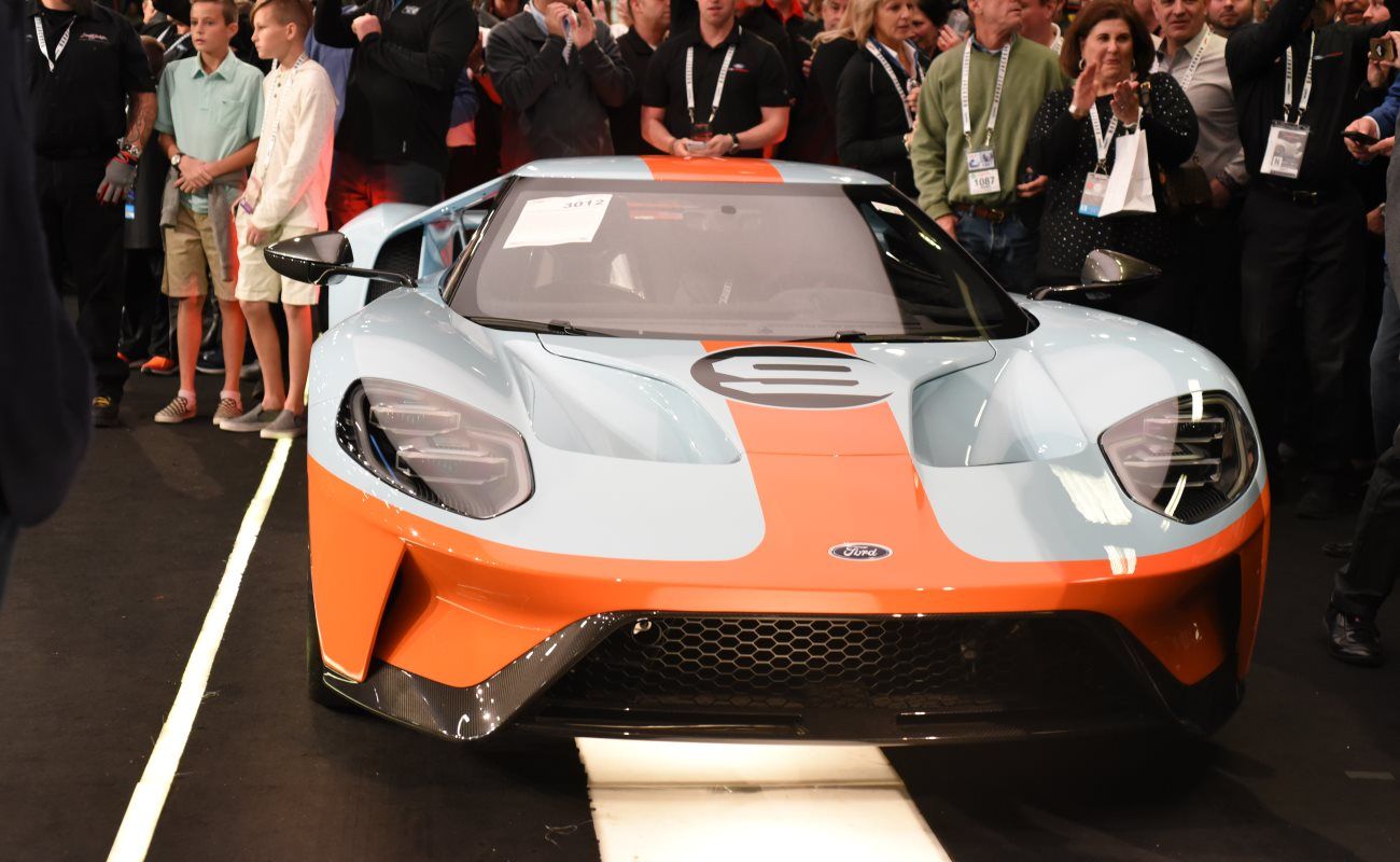 The first 2019 Ford GT Heritage Edition with famed Gulf racing theme sold for $2.5 million just hours after the first 2020 Mustang Shelby GT500 was auctioned – Ford donating all $3.6 million in proceeds to long-time charity partners