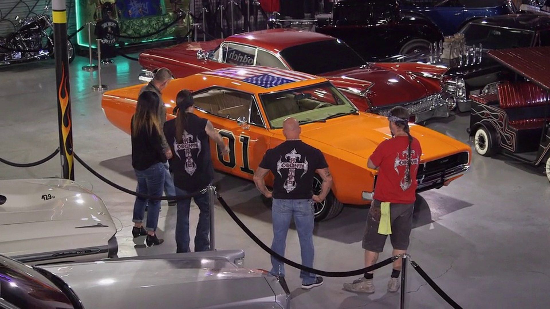 Counting Cars Crew admiring a car