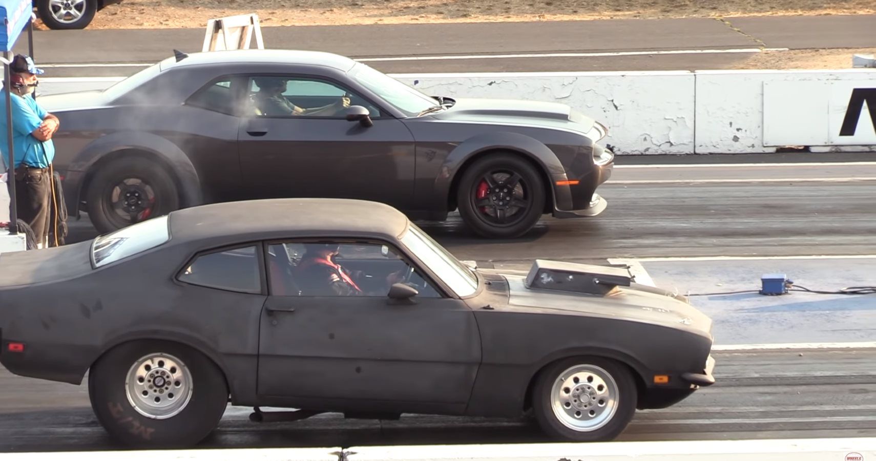 Watch Dodge Demon Take On Old School Custom Muscle Cars In 1/4-Mile Action