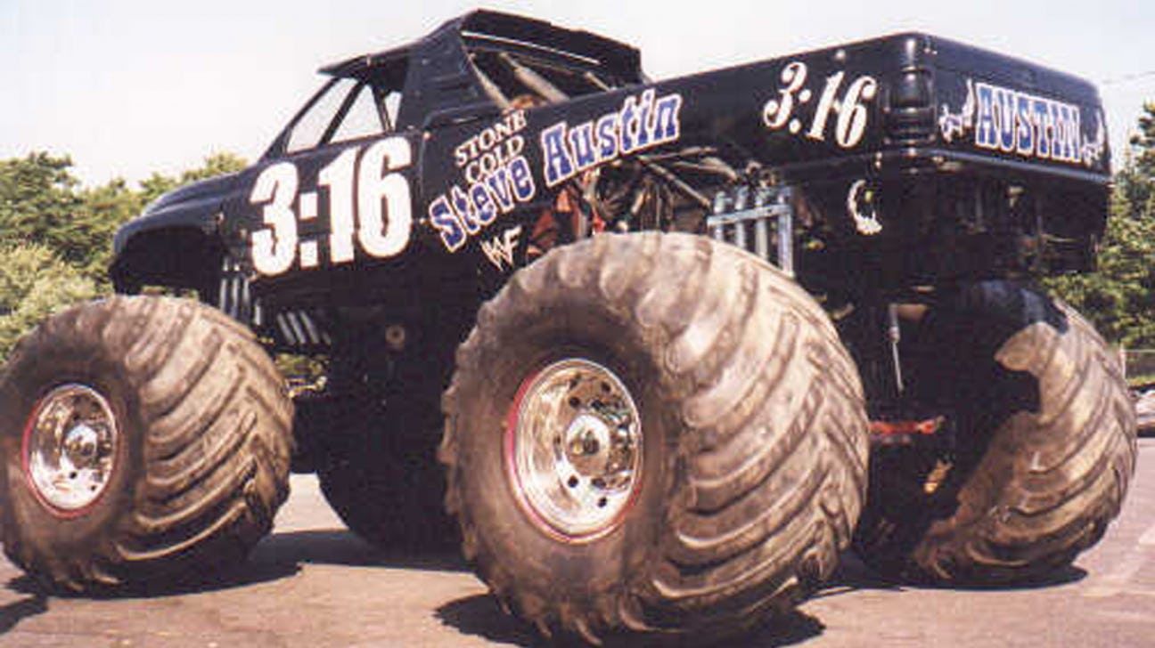 Stone Cold Steve Austin's monster truck from the rear