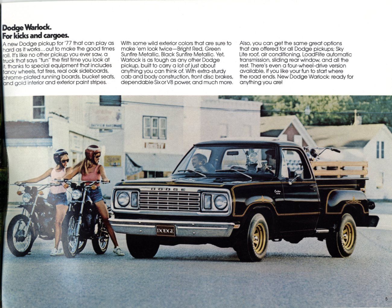 1977 Dodge D100 Warlock advertisement