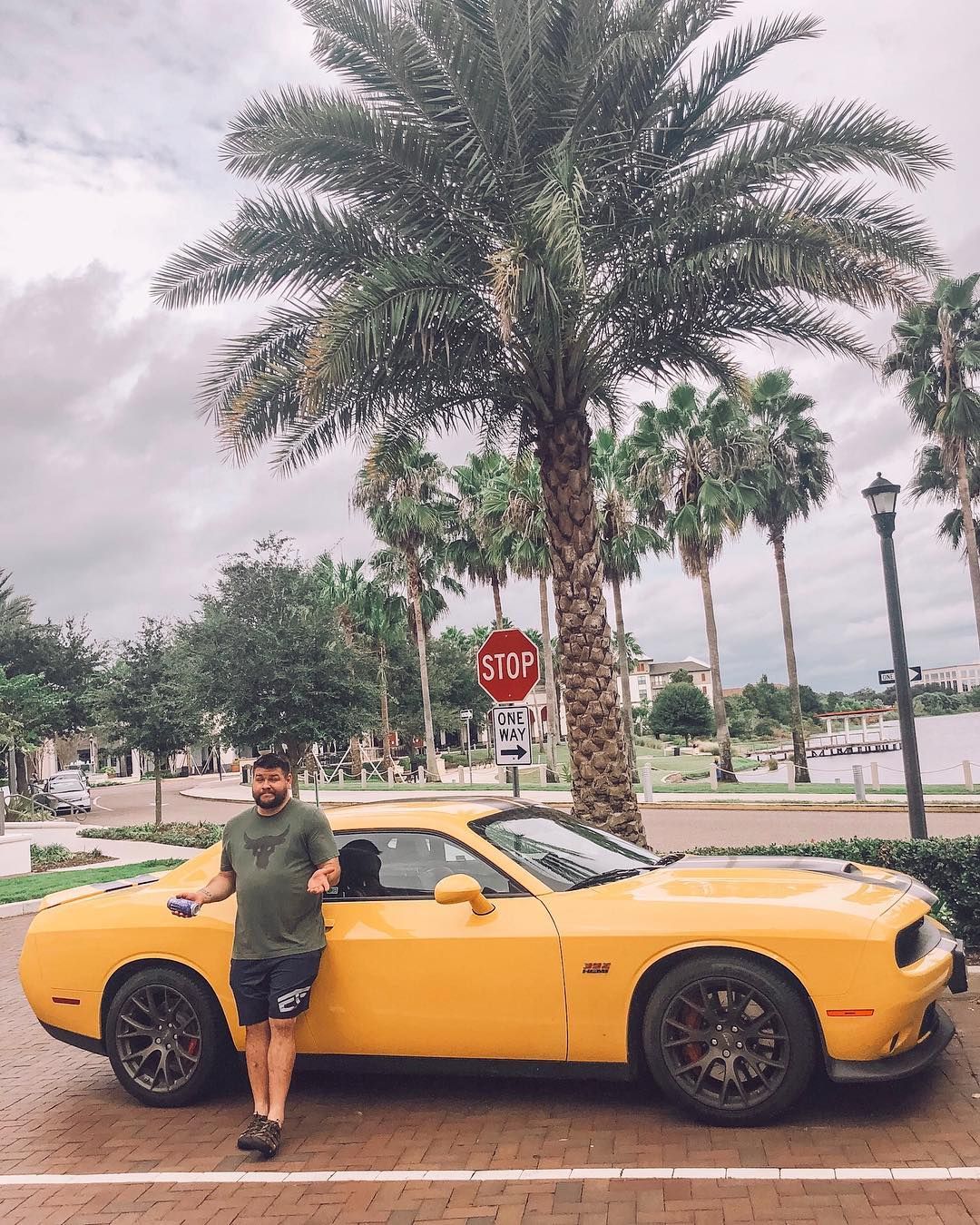 Kevin Owens with his Dodge Challenger SRT