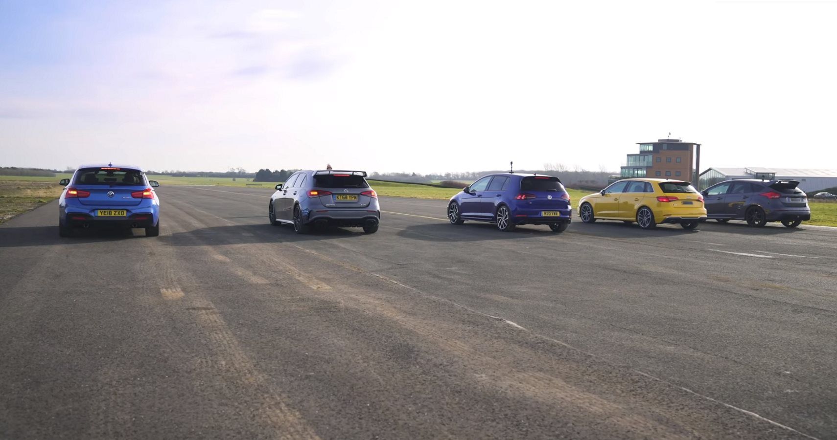 High-Performance Hatchbacks Tested In Drag And Rolling Races