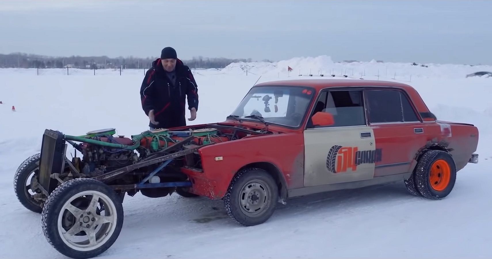 Russian Gearhead Can't Stop Adding Engines To Lada, Creates 3-Engined ...