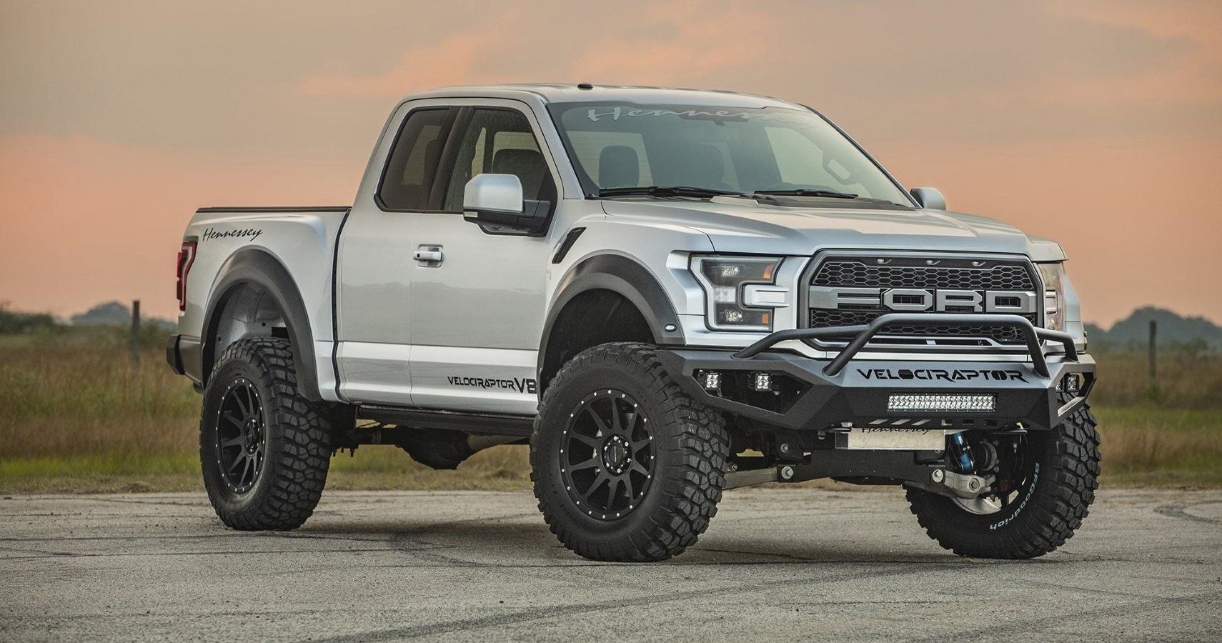 Watch Hennessey's VelociRaptor V8 Take On Stock Raptor In Drag Race Action