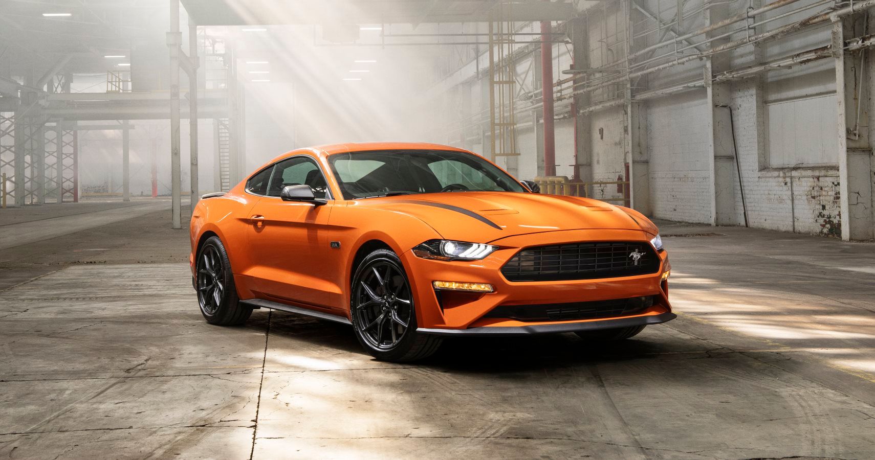 2019 Ford Mustang EcoBoost Orange Muscle Car