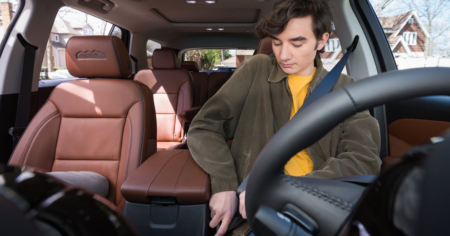 Chevrolet's new industry-first Buckle to Drive feature, embedded in Teen Driver mode, is the latest feature designed to encourage young drivers to develop safe driving habits right from the start. (Photo by John F. Martin for Chevrolet)
