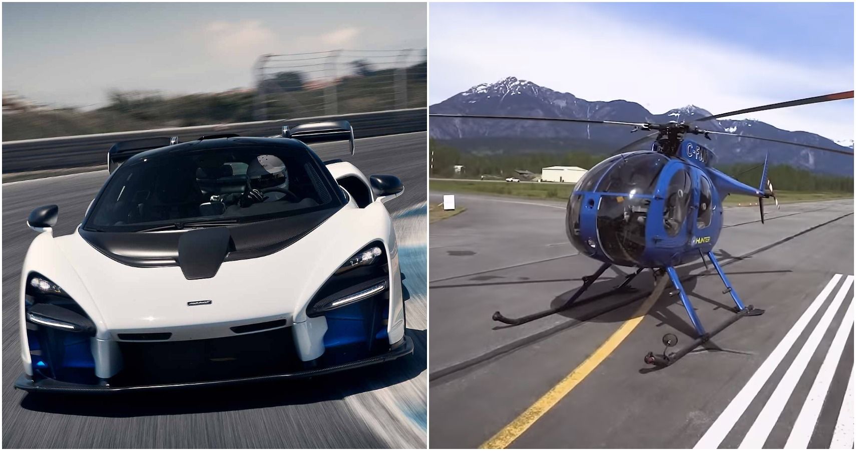 Watch A McLaren Senna Race A Helicopter In Highly Unorthodox Drag Race
