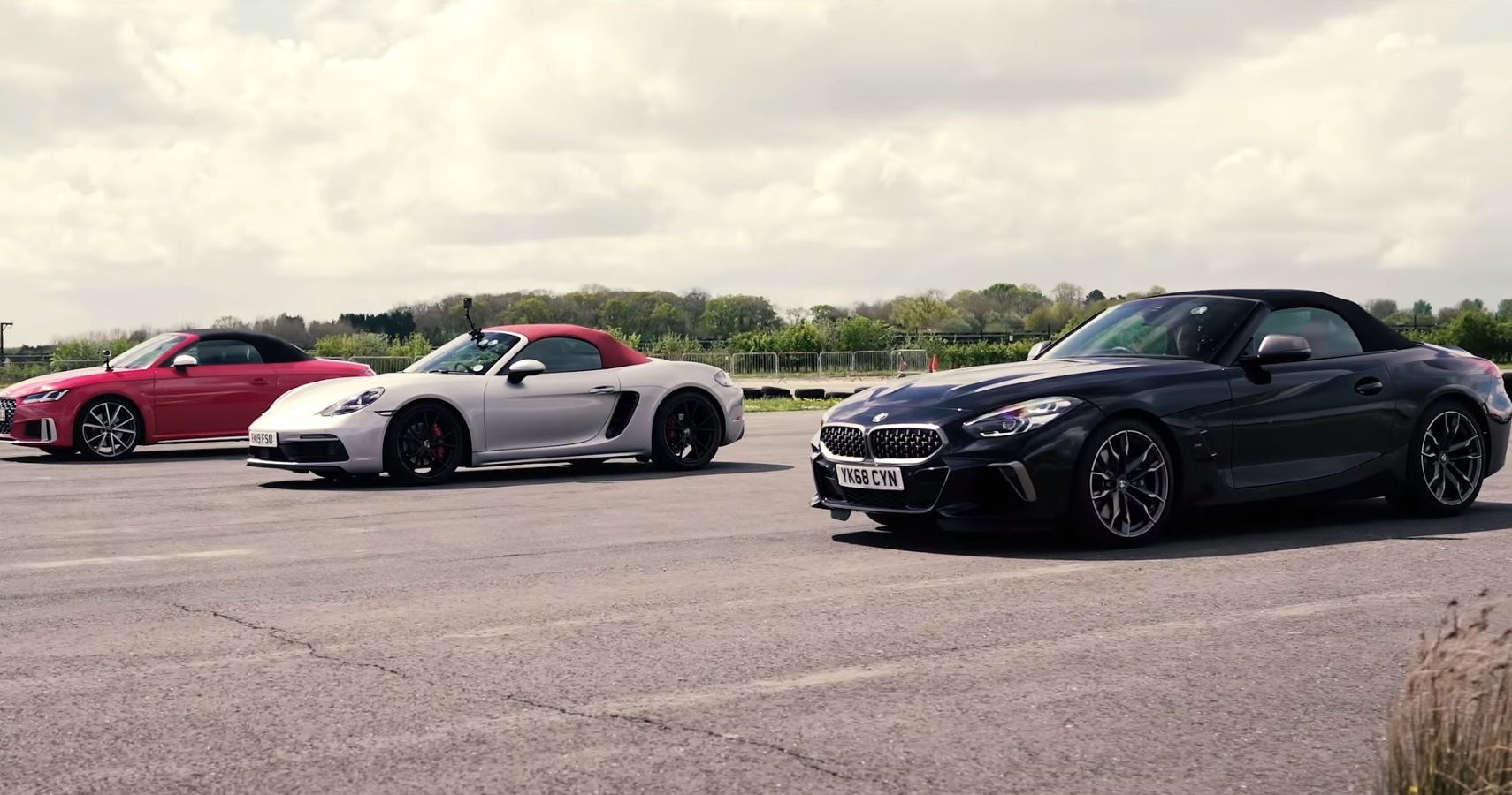 Watch New BMW Z4 Take On Porsche Boxster GTS And Audi TTS In Quarter-Mile Drag Race