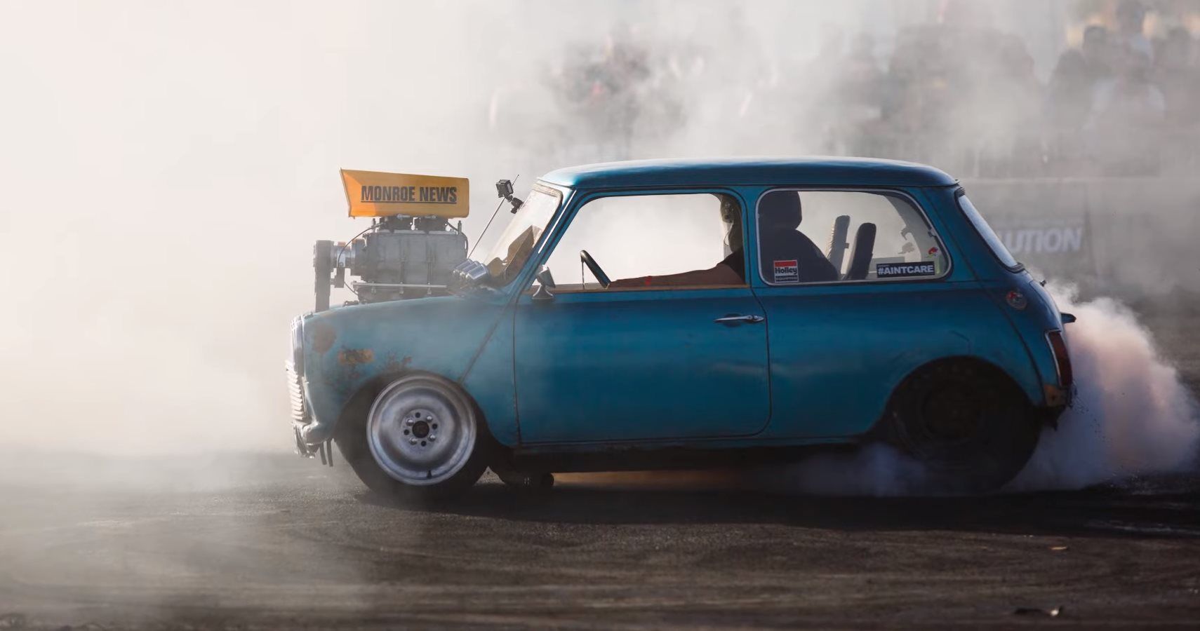 Old-School Mini Powered By A 600 HP Supercharged LS Crate Engine Is Apocalyptically Loud
