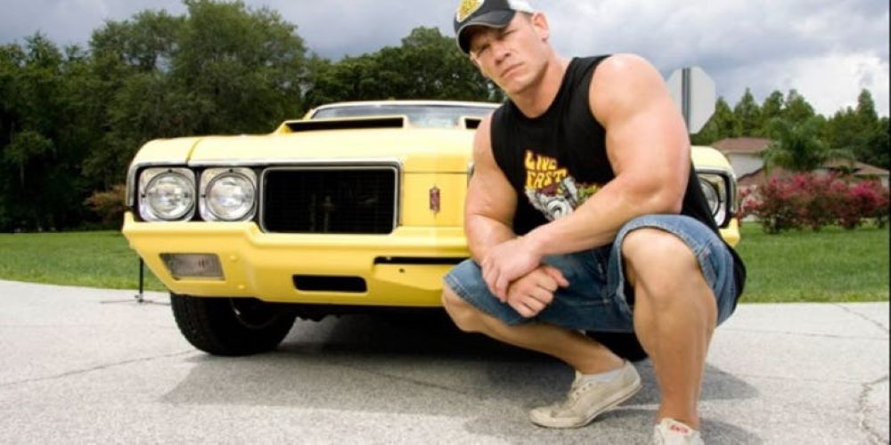 John Cena with his Oldsmobile Cutlass