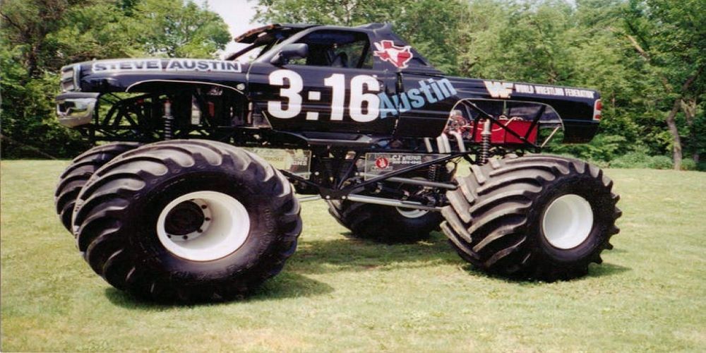 stone cold steve austins monster truck with bible quotes