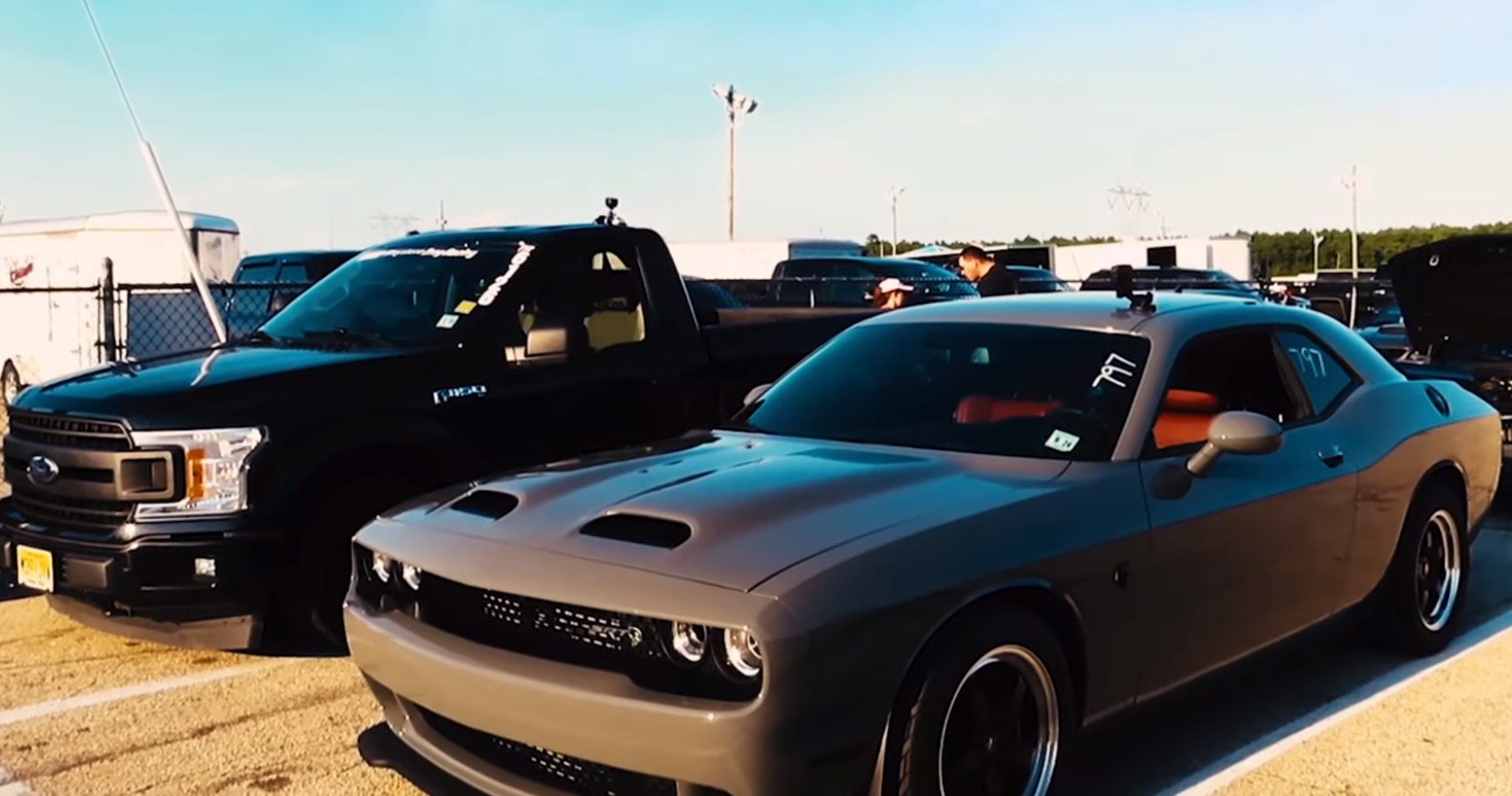 Dodge Hellcat Takes On Supercharged Ford F-150 In Quarter-Mile Race