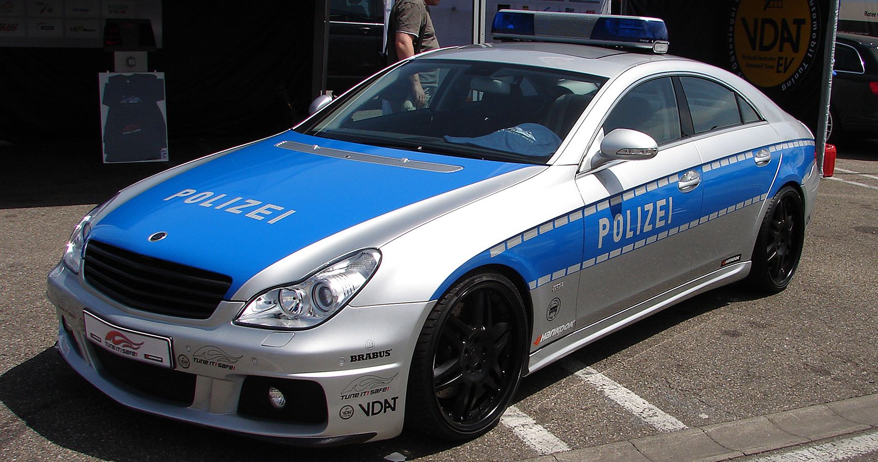 mercedes police car