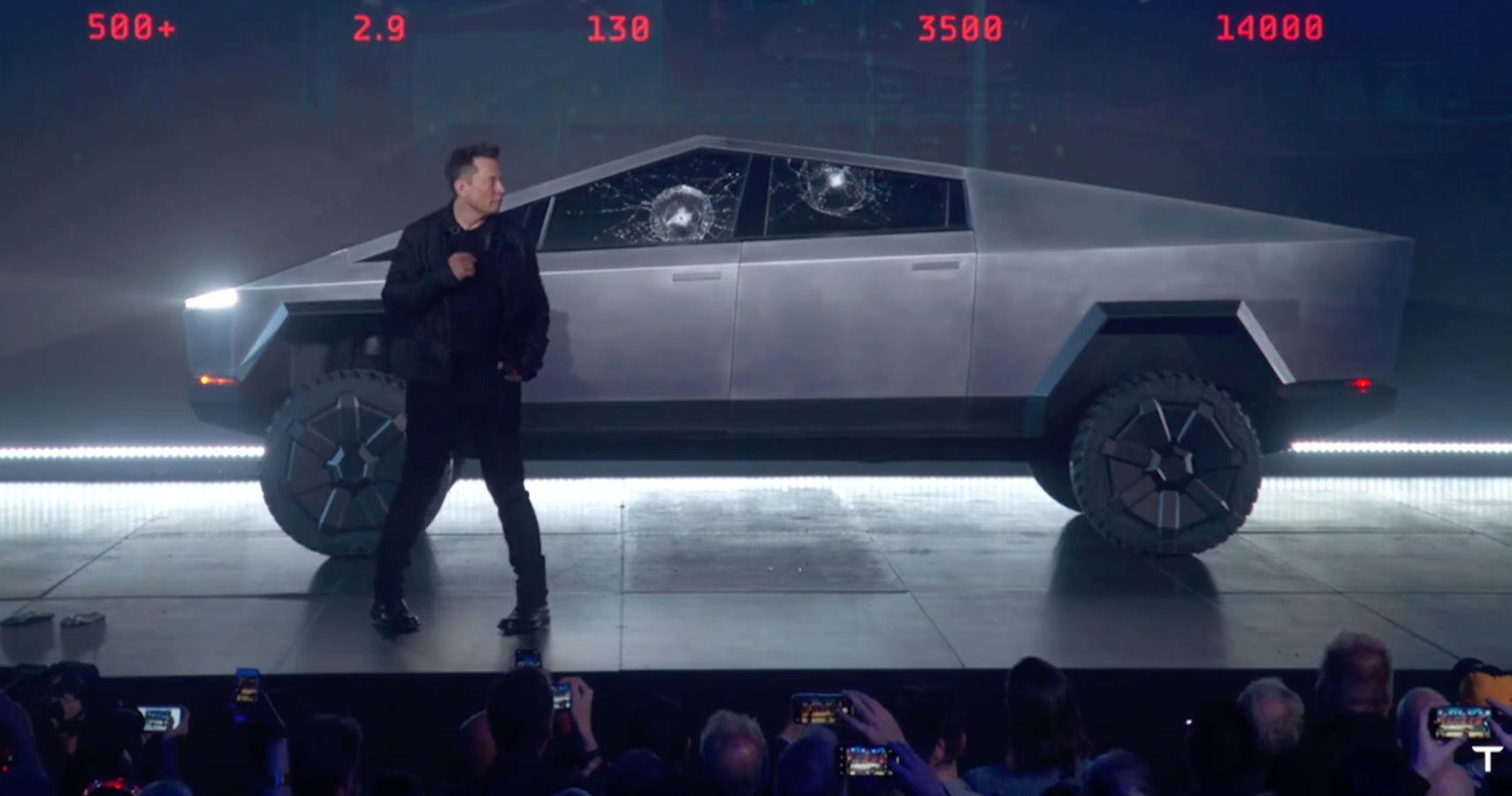 Tesla Cybertruck's 'Shatterproof' Windows Break In Live Reveal Broadcast