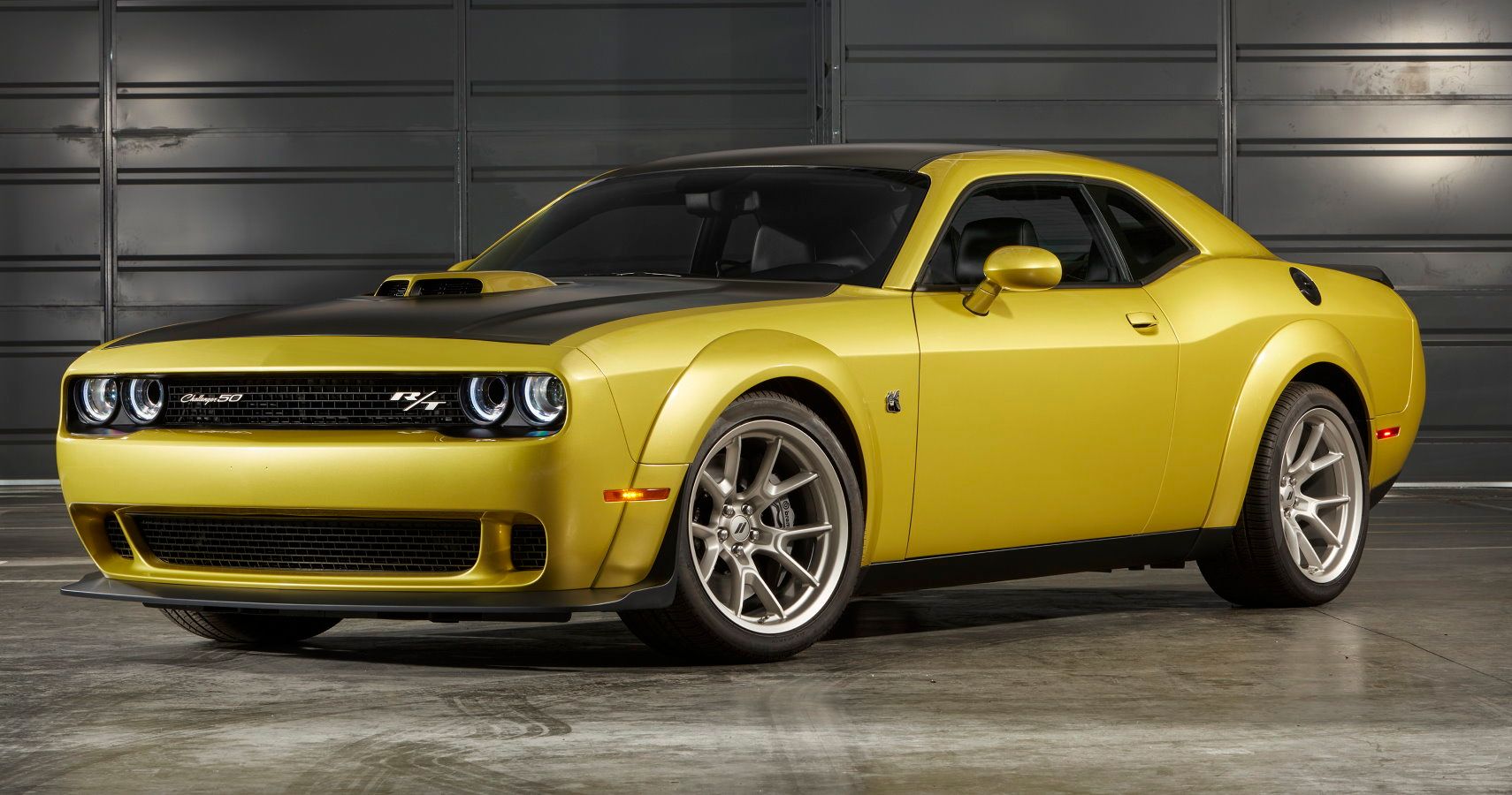 For the first time ever, Shaker hood scoop available on Challenger R/T Scat Pack Widebody with the 50th Anniversary Edition.
