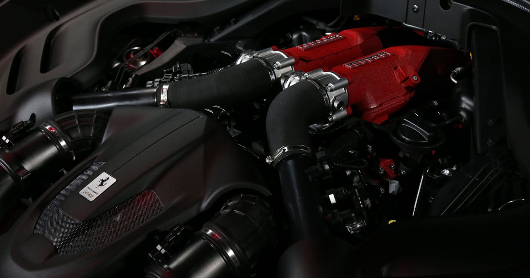 Ferrari Roma Engine closeup