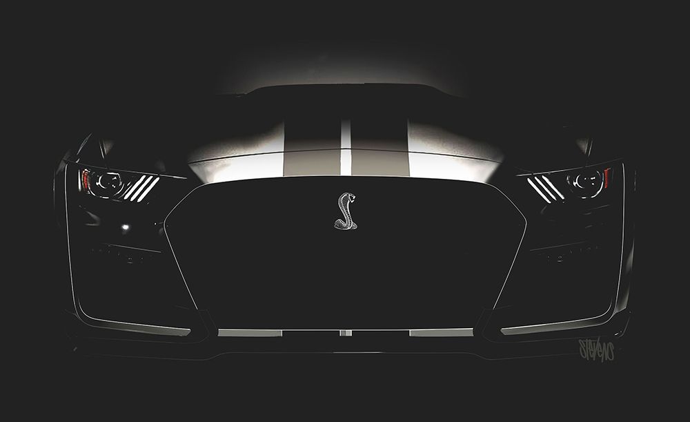 2020 Ford Mustang Shelby GT500 Sports A Big Beautiful XL-Size Shelby Emblem