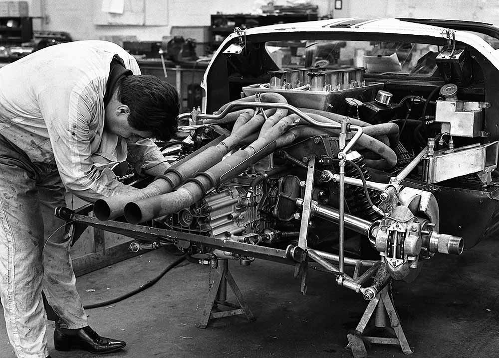 Ford GT40 Mk II preps for Le Mans