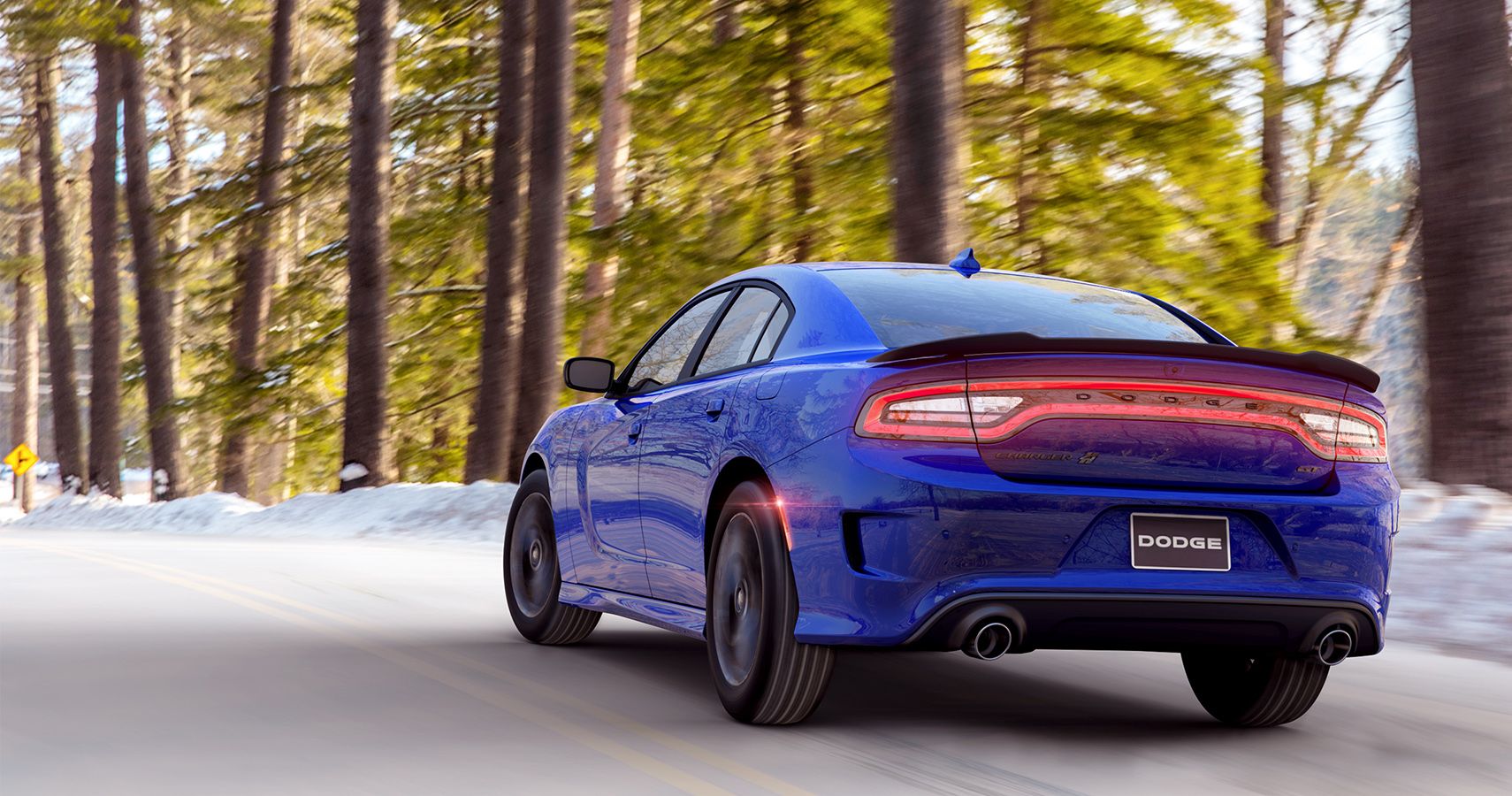 Blue Dodge Charger AWD/RWD Rear