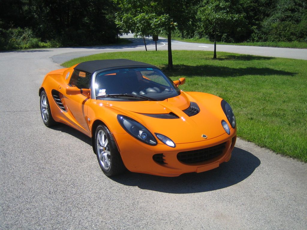Bright Orange 2005 Lotus Elise Convertible Targa Top