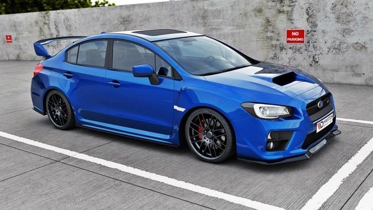 Blue Subaru WRX STI Parked