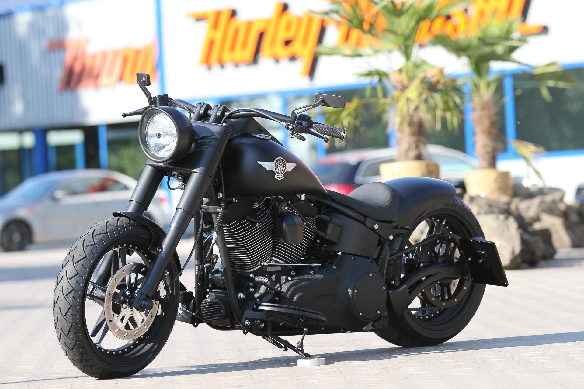 Harley fatboy matte outlet black